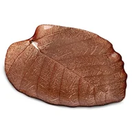 Tace i patery - Patera 28x25x2 Emma 1 liść miedziana ze szkła artystycznego Eurofirany - miniaturka - grafika 1