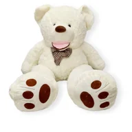Maskotki i pluszaki - GIGANT XXL Miś Pluszowy na Prezent 160 cm TEDDY BIAŁY - miniaturka - grafika 1