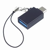 Wtyczki i adaptery - Adapter PremiumCord USB-C męski - USB3.0 A żeński, OTG, czarny z wiszącym oczkiem - miniaturka - grafika 1