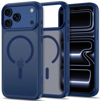 Etui TECH-PROTECT MagMat MagSafe CC do Apple iPhone 17 Pro Max/18 Pro Max Ciemnoniebieski