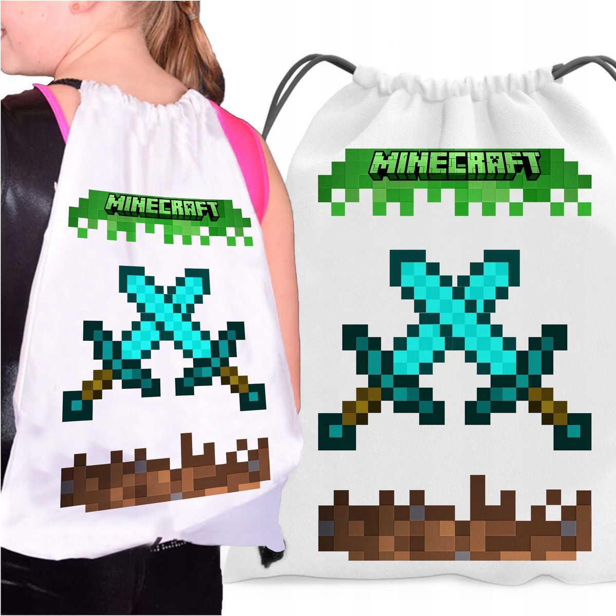 WOREK PLECAK NA WF MINECRAFT CREEPER PREZENT Y4