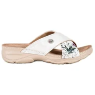 Klapki i japonki damskie - Klapki Na Platformie VINCEZA białe - Vinceza - miniaturka - grafika 1