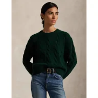 Swetry damskie - POLO RALPH LAUREN Wełniany sweter Loose fit z dodatkiem kaszmiru - miniaturka - grafika 1