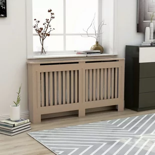 vidaXL Osłona na kaloryfer, 152x19x81 cm, MDF - Akcesoria grzewcze - miniaturka - grafika 1