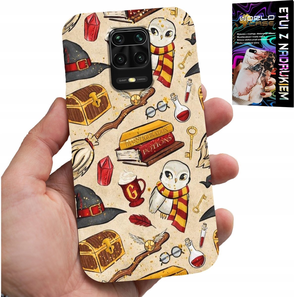 ETUI DO XIAOMI NOTE 9 PRO / 9S - CASE DLA FANA MAGII MAGÓW RÓŻDŻKA +SZKŁO