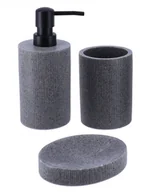 Akcesoria łazienkowe - Komplet łazienkowy Porzio Grey - miniaturka - grafika 1