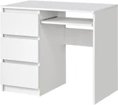 Biurka - Biurko 3 szuflady lewe Biały - miniaturka - grafika 1
