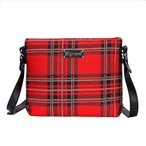 Signare Gobelin torba crossbody mała torba na ramię dla kobiet z modnym wzorem (XB02-RSTT), Czerwony, Rozmiar Uniwersalny