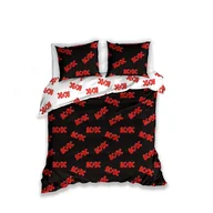 Pościel - Carbotex, Pościel z satyny bawełnianej, 160x200 + 2x 70x80 AC/DC - miniaturka - grafika 1