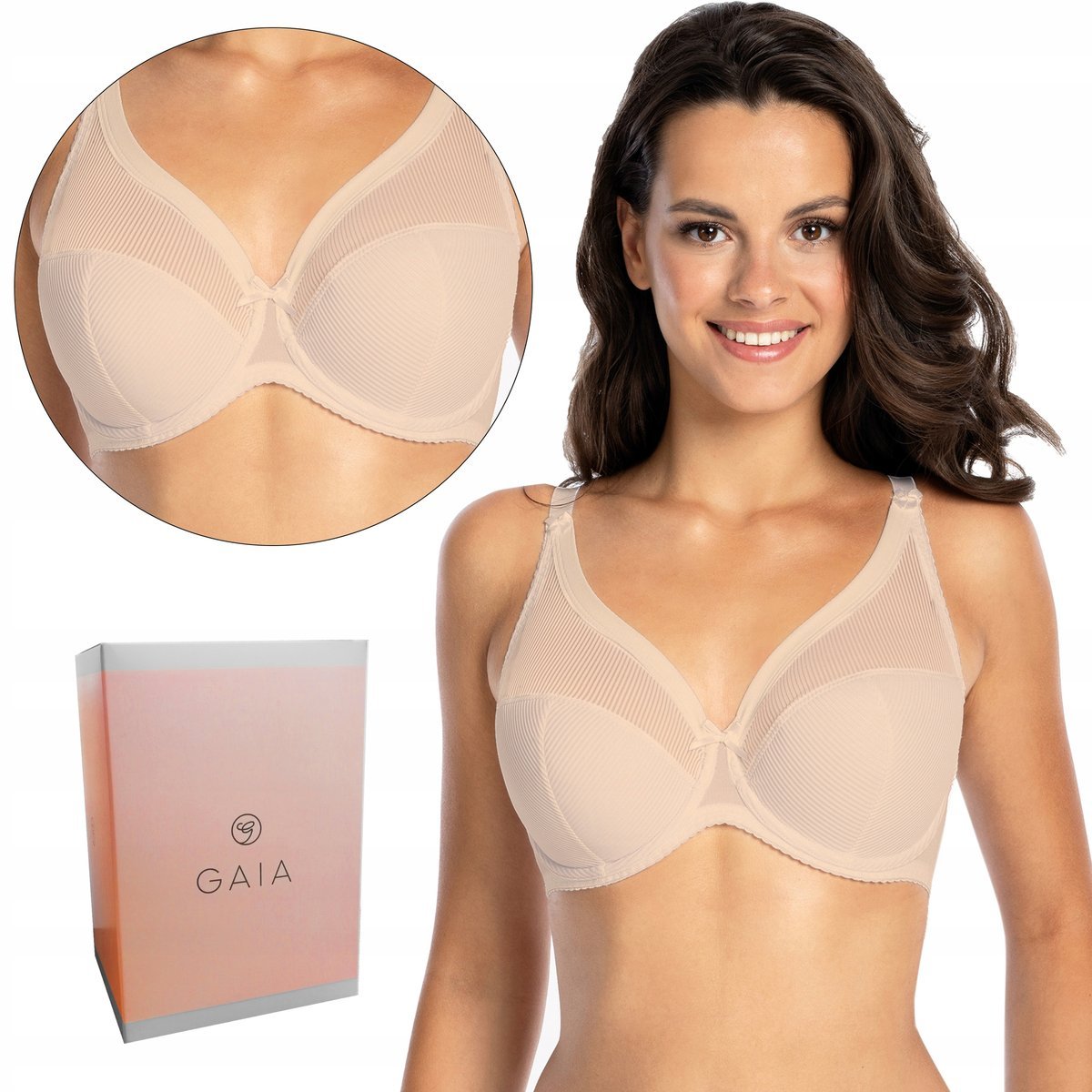 Półusztywniany Biustonosz Gaia 1058 Sonia Beż 90E