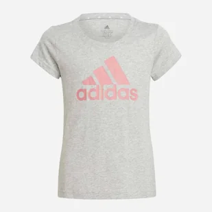 Koszulka dziecięca Adidas G Lin T GN4071 170 cm Szara (4064036201189) - Koszulki dla dziewczynek - miniaturka - grafika 1