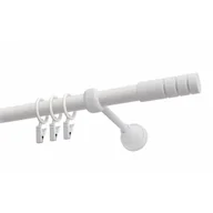 Karnisze - Karnisz KOWALSKI Techno pojedynczy z kółkami 480 cm Biały - miniaturka - grafika 1