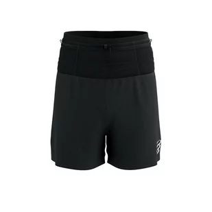 COMPRESSPORT Spodenki biegowe TRAIL RACING 2-IN-1 SHORT black - Spodnie sportowe damskie - miniaturka - grafika 1