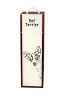 Zestawy upominkowe - Rat Terrier - pudełko na wino z psem, pudełko na alkohol z grafiką, personalizowane pudełko na prezent marki Art-Dog - miniaturka - grafika 1