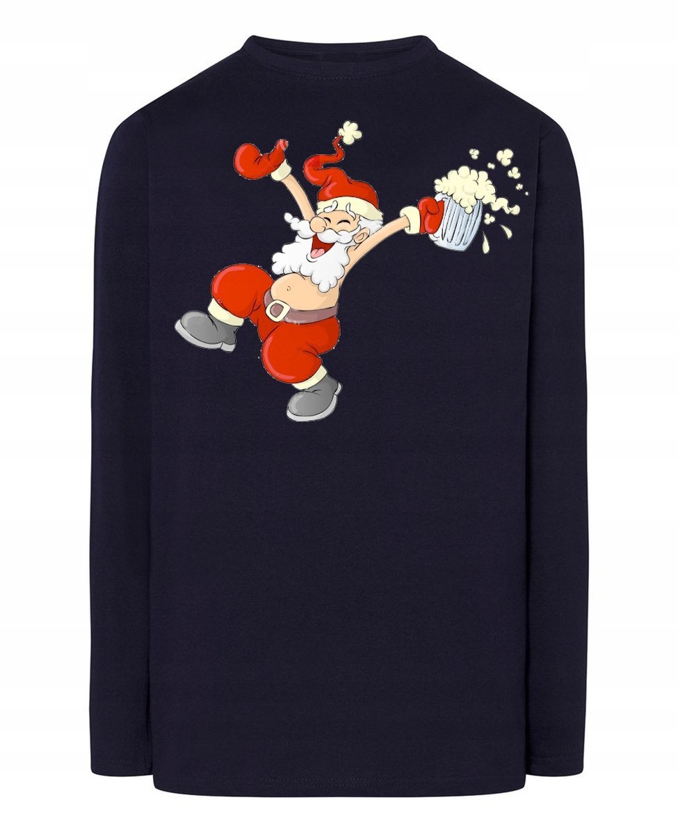 Świąteczny Longsleeve nadruk Pijany Mikołaj R.4XL