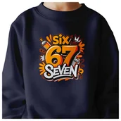 Bluzy dla dziewczynek - BLUZA DZIECIĘCA 67 SIX SEVEN VIRAL DLA CHŁOPCA DZIEWCZYNKI 110-116 - miniaturka - grafika 1