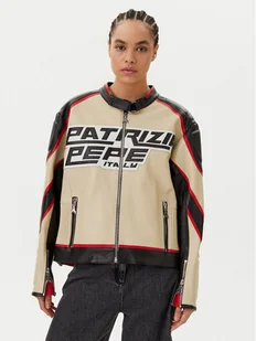 Patrizia Pepe Kurtka skórzana 8O0161 L142 J4G2 Beżowy Regular Fit - Kurtki damskie - miniaturka - grafika 1