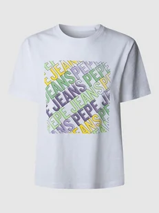 Pepe Jeans Koszulka "Amelia" w kolorze białym - Koszulki i topy damskie - miniaturka - grafika 1