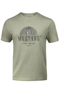 Oliwkowy t-shirt męski 4241-2100, Kolor oliwkowy, Rozmiar M, Mustang - Primodo.com - Koszulki męskie - miniaturka - grafika 1