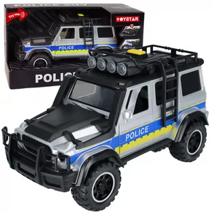 Auto Terenowe Policja 1:14 Radiowóz z Napędem Frykcyjnym Świeci + Dźwięki 666-17Q - Samochody i pojazdy dla dzieci - miniaturka - grafika 1