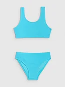 Stroje kąpielowe dla dziewczynek - 4F Kostium kąpielowy dwuczęściowy dziewczęcy - turkusowy 122/128 (6-8 lat) - miniaturka - grafika 1