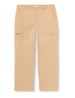 Spodnie damskie - s.Oliver Damskie spodnie cargo, szerokie nogawki, brązowy, 48 - miniaturka - grafika 1