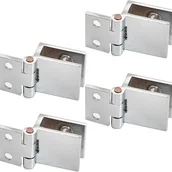 Zawiasy, okucia i inne akcesoria - odziedziczony 4-częściowy zawias do szklanych drzwi, zawias do szklanych drzwi szafek kuchennych, gablot, kabin prysznicowych, wspornik ze stali nierd - miniaturka - grafika 1