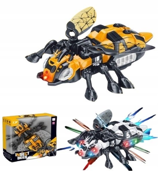 Chodząca Pszczoła Owad Robot Ze Światłem I Dźwiękiem Elektromechaniczna