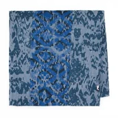 Apaszki i szaliki męskie - Damski szal z wzorem i geometrycznym pasem - miniaturka - grafika 1