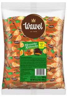 Galaretki W Czekoladzie Mieszanka Krakowska Na Okrągło O Smaku Pomarańczy Wawel 1Kg - Cukierki - miniaturka - grafika 1