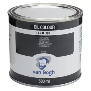 Talens Talens Van Gogh farba olejna 500ml 701 Ivory Black 2187013 - Farby i media malarskie - miniaturka - grafika 1