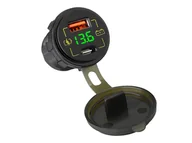 Ładowarki samochodowe - 75-699# Ładowarka samochodowa montażowa usb+usb-c m18a - miniaturka - grafika 1