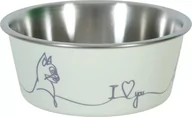 Miski dla psów - ZOLUX Antypoślizgowa miska dla kota LOVE kol. beżowy 400ML - miniaturka - grafika 1
