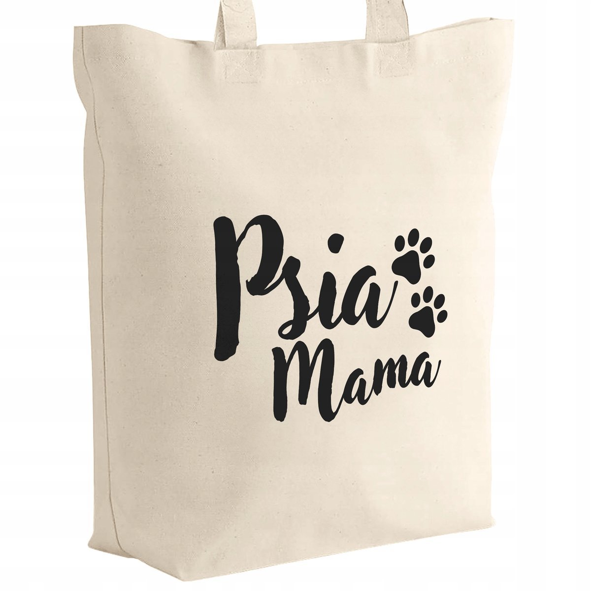 Torba bawełniana z dnem na zakupy Psia Mama Dla Miłośniczki Psów