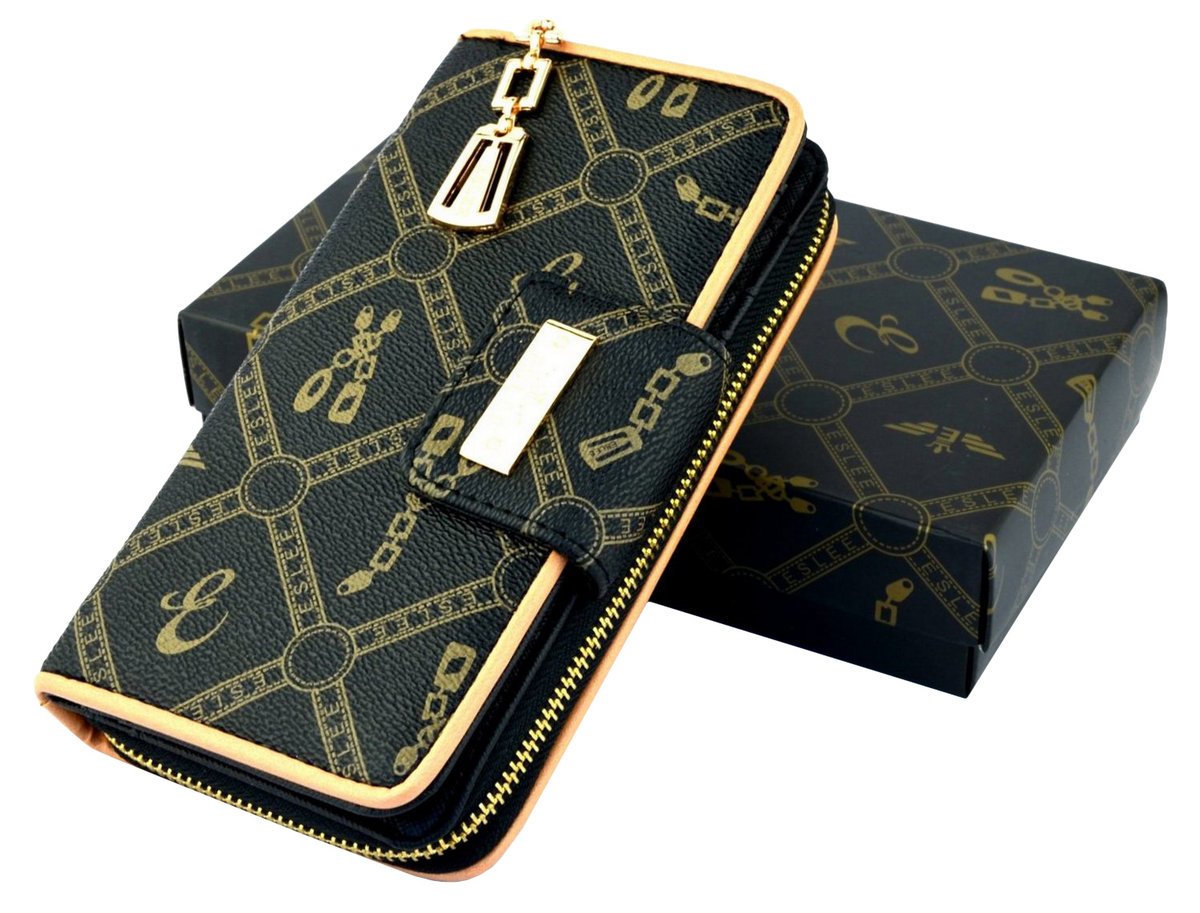 PORTFEL DAMSKI ORGNIZER podwójny DUŻY POJEMNY na zamek