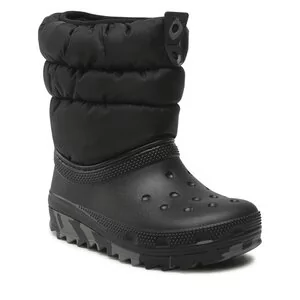 Śniegowce damskie - Śniegowce Crocs - Classic Neo Puff Boot K 207684 Black - grafika 1