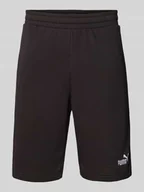Spodnie sportowe męskie - Szorty z dzianiny dresowej o kroju regular fit z wyhaftowanym logo model ‘ESS No. 1’ - miniaturka - grafika 1