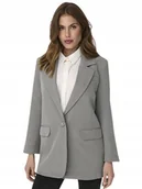 Marynarki i żakiety damskie - Only Marynarka Jednorzędowa Szara Damska Gładka 36 Jyb - ONLY - miniaturka - grafika 1