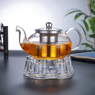 Inne - TEMU 1 szt., Wysokiej jakości szklany czajnik do herbaty ze stali nierdzewnej, gruby, domowy, do parzenia herbaty, oddzielanie wody od herbaty, filtr - miniaturka - grafika 1