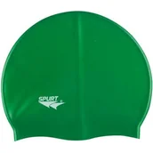 Pływanie - Spurt Czepek silikonowy SH74 Jednokolorowy Ciemnozielony SH74 SH74 - miniaturka - grafika 1