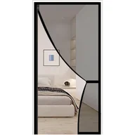 Moskitiery - Moskitiera, zasłona zamykana automatycznie, z mocnym magnesem, otwierana na bok, czarna (140 x 210 cm) - miniaturka - grafika 1