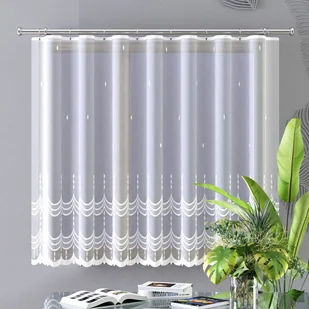 Firanka żakardowa biała 90x140cm H359 - Firany - miniaturka - grafika 1