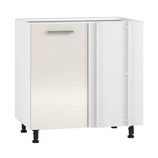 Szafka Dolna Stojąca Narożna 1 Drzwi 100 x 82 cm DN-100/82 Biały / Beżowy Połysk Vento Halmar Beż, Biały - Szafki kuchenne - miniaturka - grafika 1