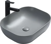 Umywalki - Umywalka Mexen Mexen Rita umywalka nablatowa 45 x 32 cm szara jasna mat - 21084561 - miniaturka - grafika 1