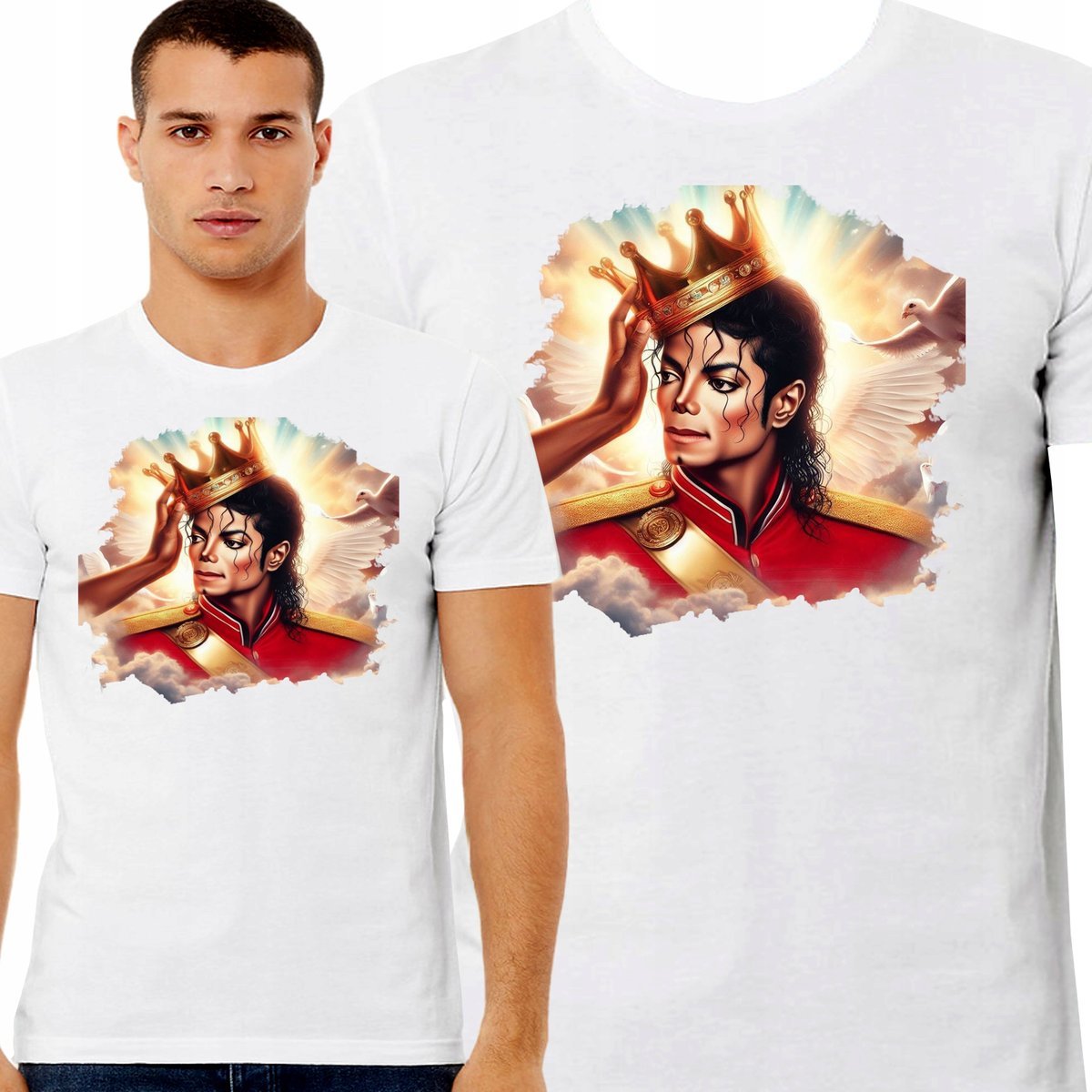 KOSZULKA MUZYCZNA MICHAEL JACKSON KRÓL POPU DLA FANA PREMIUM S 3455