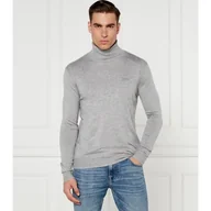 Swetry męskie - GUESS Golf EBENEZER Slim Fit z dodatkiem jedwabiu - miniaturka - grafika 1