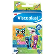 Apteczki i materiały opatrunkowe - Viscoplast Zestaw Plastry Dziecięce Mix 2 Rozmiary 50 szt. - miniaturka - grafika 1