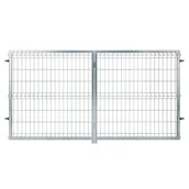 Bramy garażowe - NATERIAL Brama dwuskrzydłowa Modus 3x1.5 m srebrna - miniaturka - grafika 1