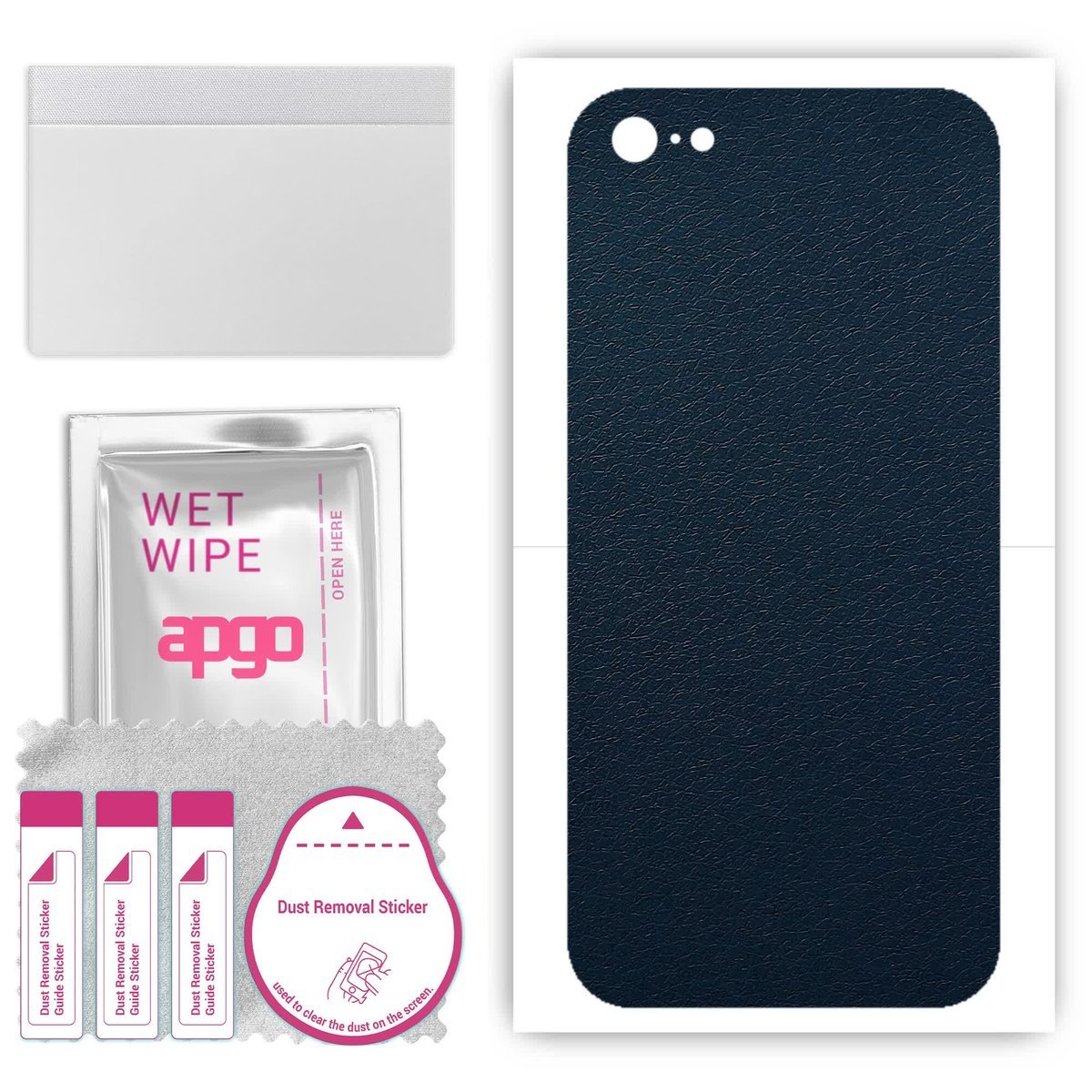 Folia naklejka skórka strukturalna na TYŁ do Apple iPhone 5c - Skóra Granatowa - apgo SKINS