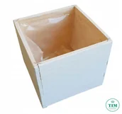 Donice - OSŁONKA DREWNIANA KWADRATOWA BIAŁA - miniaturka - grafika 1